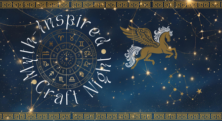 starry night sky background with zodiac symbols